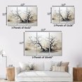 thumbnail image 4 of Designart Trees framed wall art decor, Tree White Framed Wall Art, Grey White Tree Willows , Extra large Traditional White Framed Wall Art, 32x24 inches White Color Frame, 4 of 5
