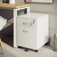 thumbnail image 2 of Vinsetto Locking 2 Drawer File Cabinet Rolling Filing Cabinet with Wheels, 2 of 10