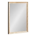thumbnail image 1 of Kate and Laurel Illiona Transitional Rectangle Wall Mirror, 18 x 24, Gold, Modern Glam Rectangular Bathroom Mirror with Metallic Finish and Textured Frame, 1 of 8
