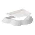 thumbnail image 1 of Bunblic Reptile Water Bowl Food Feeding Bowl with Ramps Decorative Tank Accessory Tortoise Food Dish Bathing Pool for Tortoise Turtle White, 1 of 8