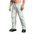 thumbnail image 3 of Sentmoon Pantalon de Neige pour Homme Pantalons de Neige pour Hommes Unisexe Décontracté à la Mode Uni Patchwork Fermeture Éclair Multiples Poches Pantalon de Ski pour Protection Imperméable et Respirante Vert P, 3 of 9