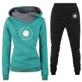 thumbnail image 1 of Birdeem Women's Round Neck Hooded Long Sleeved Printed Sweater and Pants Two-Piece Set, 1 of 1