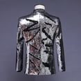 thumbnail image 3 of TIMIFIS Mens Shiny Sequin Blazer Dinner Prom Wedding One Button Suit Jacket Lapel Dress Blazer, 3 of 3