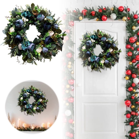 Hearth & Gear Wreath For Front Door Floral Arrangement With Greenery And Decorative Hanging Welcome Boxwood Valley Wreath 20 Sunflower Door Wreath Lighted for Windows Window Hooks for Springtime Dry