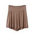 thumbnail image 1 of AherBiu Pajamas Shorts for Women Ruffle Wide Leg High Waisted Soft Comfy Sleepwear Bottom Shorts, 1 of 6