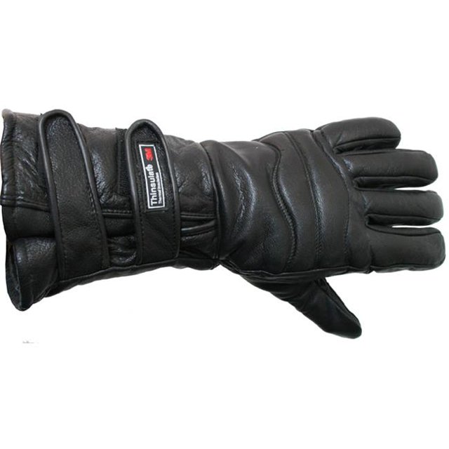 Perrini Motorcycle Gloves Close out Winter Riding Leather Biker Leather Gloves New - Medium
