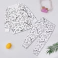thumbnail image 2 of MIASHUI Kid DIY Hand Painted Homewear Set Boy Girl Pajama Sets Cute Funny Cartoon,White,8-9 Years, 2 of 3