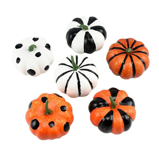 Halloween Pumpkin Ornament Set Desktop Decoration Photo Props