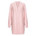 thumbnail image 4 of IROINID Women's Open Front Cardigans Sweater Solid Color Casual Mid-Long Long Sleeve Knitting Cable Sweaters Tops, 4 of 6
