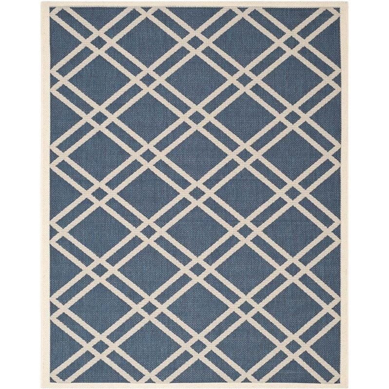 Safavieh Courtyard Navy Indoor Outdoor Rug - 8' x 11'