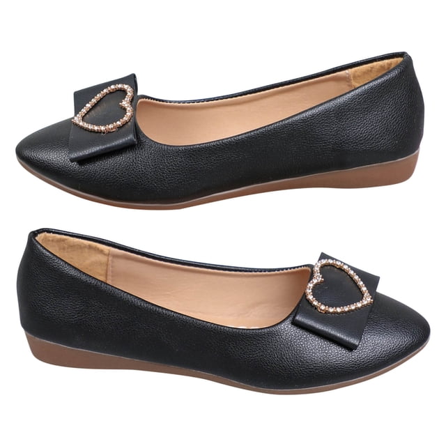 LSLJS Talon Plat Incliné Pointu Chaussures Simples pour Femmes Amour Semelle Arquée Peu Profonde Chaussures de Travail, Chaussures Simples pour Femmes