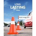 thumbnail image 4 of BATTIFE 12 Pack Traffic Safety Cones 18 Inch with Reflective Collars PVC Orange Construction Cones for Home Driveway Road Parking Use, 4 of 5