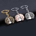 thumbnail image 2 of Key Ring Novelty Sunflower Pendant Engraved Locket Keychain for Valentine Day, 2 of 9