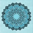 thumbnail image 1 of Ahgly Company Machine Washable Indoor Square Transitional Aquamarine Stone Green Area Rugs, 7' Square, 1 of 7