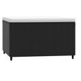thumbnail image 3 of vidaXL Garden Footrest with Cushion Black Poly Rattan, 3 of 4