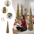 thumbnail image 1 of UsTZtai under $5! Foldable Christmas Tree with Lights, Festival Atmosphere Party Decoration, Pre-Lit Holiday Tree for Home, 1 of 6