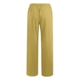 thumbnail image 5 of Timegard Cotton Linen Pants for Women Elastic Waist Drawstring Fall Travel Casual Pants with Pockets, 5 of 5