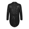 thumbnail image 2 of YUUMIN Veste de Smoking pour Garçon, Blazer à Paillettes, Queue-de-Pie, Habit Queue d'Hirondelle, Souper, Fête, Manteau Habillé Formel, Noir 6, 2 of 5