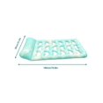 thumbnail image 5 of 1pc PVC Pillow Hole Floating Drainage Chair, Printed Leaf Pattern, Recliner Chair Moon Long Floating Bed, Pool Float Beach Essentials, Blue, 5 of 5