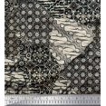 thumbnail image 1 of Soimoi Poly Georgette Fabric Damask Patchwork Printed Craft Fabric by the Yard 52 Inch Wide, 1 of 3