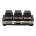 thumbnail image 1 of Clavier Mini à 3 Touches, Clavier Mécanique Filaire USB‐C RVB Programmable Personnalisé pour Jeux avec Interrupteur Rouge pour le Travail de Bureau, 1 of 7