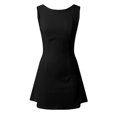 thumbnail image 5 of Women's White Graduation Corset Dress - Summer Short Flowy Dress, Solid Color Design, 5 of 5