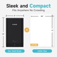 thumbnail image 3 of AIKE Compact Hand Dryer for Home Bathroom, Cover ABS Polycarbonate Design, 110V Black Model AK2822, 3 of 7