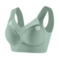 thumbnail image 1 of ManxiVoo Wireless Comfort Bras Full Coverage Minimizer with Adjustable Straps and Side Support for Everyday Wear Smooth T-Shirt Design XXXXL Size Light Green, 1 of 7