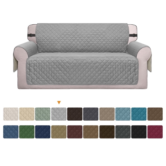 Housse de Sofa Réversible Lavable à la Machine, Housse de Canapé Résistante à l'Eau, Housse Antidérapante Protectrice pour Meubles pour Chiens, Enfants, Animaux