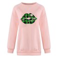 thumbnail image 4 of CEHVOM Womens Solid Shirts Round Neck Long Sleeve Tops Printed Regular Blouse Clearance, 4 of 4