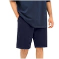 thumbnail image 1 of FcBaudy Mens Shorts, Shorts Men Men's Solid Color Fashionable Casual Washed Loose Pocket Drawstring Waist Sports Running Shorts Man Polyester Trousers, 1 of 7