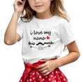 thumbnail image 1 of T-shirts Garçons Filles Printemps Été Manches Courtes Imprimé Lettre Col Rond T-Shirt Haut Blanc 3-4 Ans, 1 of 4