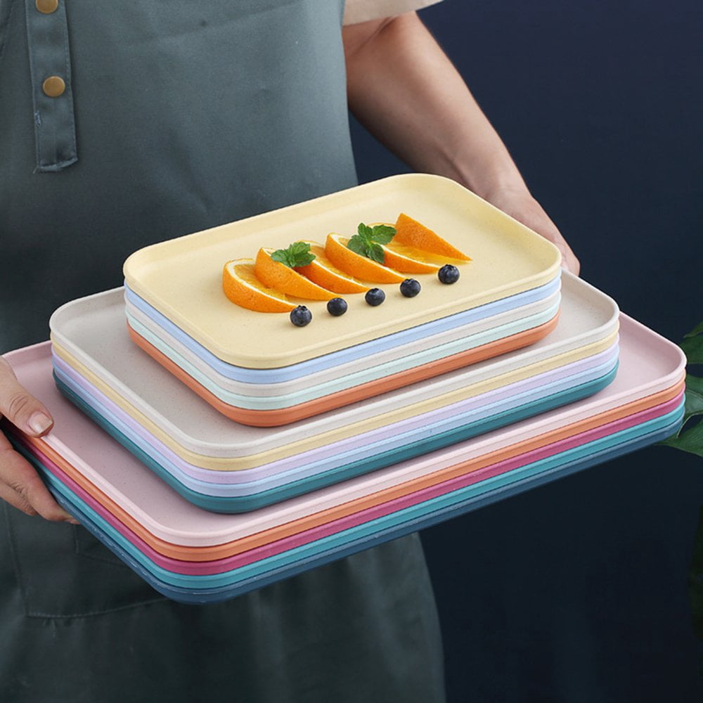 POINTERTECK Plateau de Service Multi-Usage Grande Capacité en Plastique Pratique de Qualité Alimentaire pour la Maison