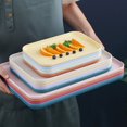 thumbnail image 2 of Multi-use Large Capacity Serving Tray Plastic Practical Food-grade Storage Tray for Home, 2 of 10