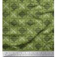 thumbnail image 1 of Soimoi Velvet Fabric Leaves & Geometric Block Decor Fabric Printed Yard 58 Inch Wide, 1 of 2