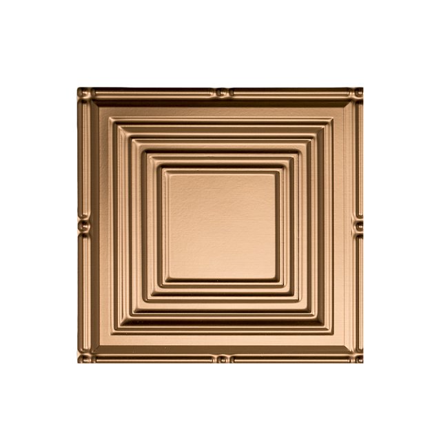Fasade 12" x 12" Ceiling Tile Sample- Polished Copper, Not Overlapping