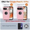 thumbnail image 4 of KOMI for Google Pixel 9 Pro XL Case, Slim Fit Case for Pixel 9 Pro XL with Metal Ring Holder Kickstand, Dual Layer Shockproof Protective Phone Case for Google 9 Pro XL 6.8", Pink, 4 of 5