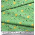 thumbnail image 3 of Soimoi Green Silk Fabric Boxes & Coffee Cups Print Fabric by the Yard 42 Inch Wide, 3 of 3