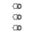 thumbnail image 3 of QualitChoice 1 Ensemble Verrous Centraux Adaptateurs de Rotor de Frein à Disque Anneau de Verrouillage de Rotor Alliage d'Aluminium Remplacement Acier Inoxydable 6 Trous Noir 3 Ensembles, 3 of 6