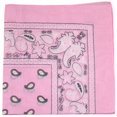 thumbnail image 1 of Lot de 3 Bandanas à Motif Cachemire 100 % Coton Double Face - 22 Pouces (Rose), 1 of 2