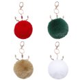 thumbnail image 4 of Bangcool Christmas Key Chain Creative Elk Pompom Key Ring Pendant Purse Charm Bag Charm, 4 of 10