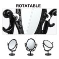 thumbnail image 2 of EeaseCA 1Pc Vintage Makeup Mirror Desktop Rotating Mirror Retro Cosmetic Mirror (Black), 2 of 9