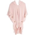 thumbnail image 1 of LinYooLi Poncho Cape Châle pour Femmes Surdimensionné Couleur Unie Pashmina à Capuche avec Franges Temps Froid, 1 of 5