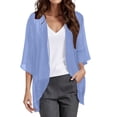 thumbnail image 1 of 2025 Cardigan en Tricot Transparent Ample à Manches Courtes pour Femmes, Cardigan en Chiffon à devant Ouvert, Cardigan à Manches Longues pour Femmes, Haut Cardigan à Imprimé Léopard, 1 of 4