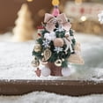 thumbnail image 4 of Tabletop Mini Christmas Tree,Artificial Tabletop Christmas Tree with Lights,Christmas Decorations Flocking Beads Mini Christmas Tree Christmas Ornament Desktop Small Christmas Tree, 4 of 6
