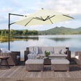 thumbnail image 2 of Outsunny Parasol de Patio Offset 8,5 Pi Rotation à 360° Cantilever Parasol Beige, 2 of 10