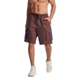 thumbnail image 3 of jsaierl Men's Drawstring Cargo Shorts Multi-Pocket Workwear Shorts Loose Fit Jogging Athletic Five-Inch Pants, 3 of 9