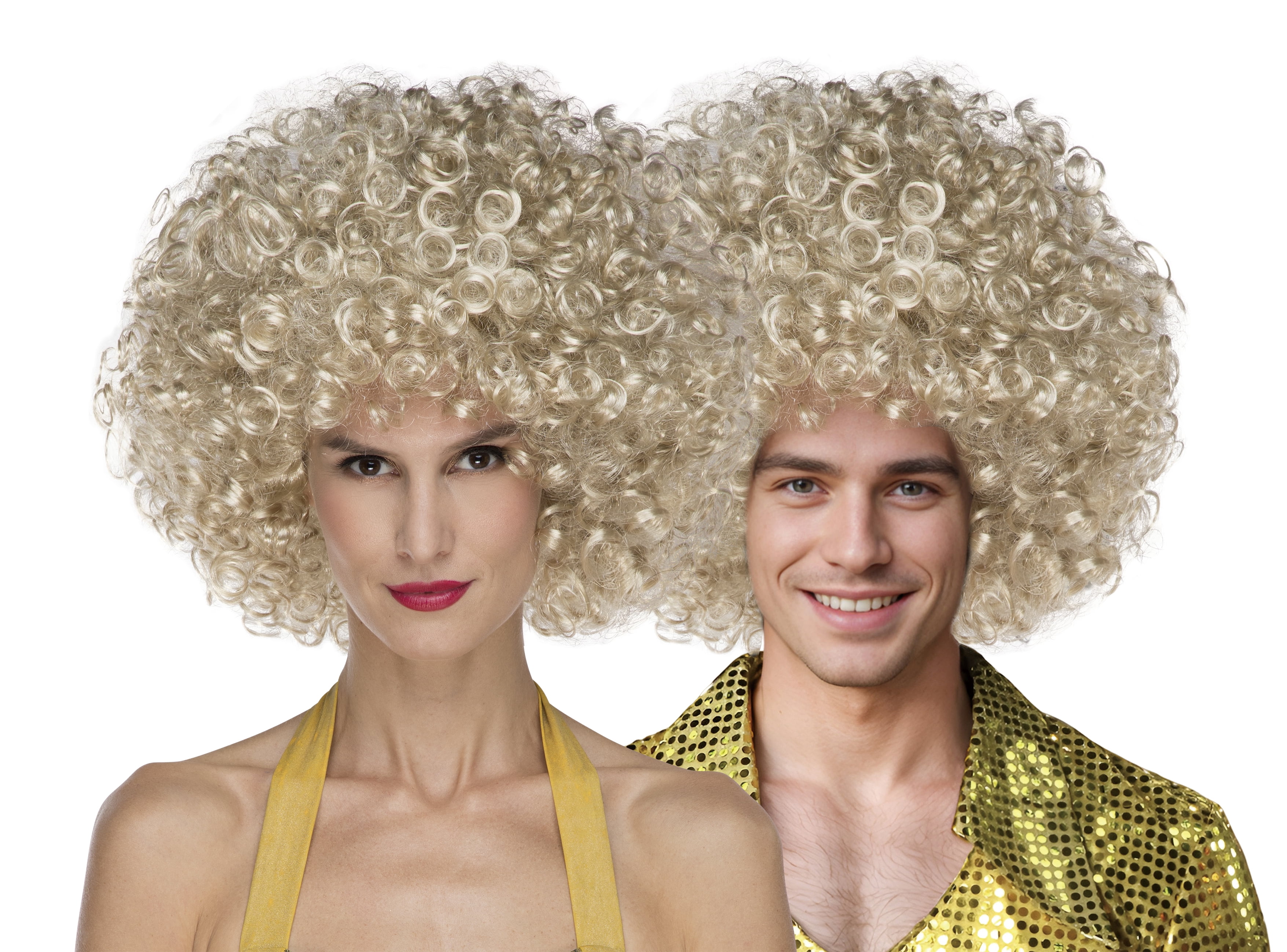 Way to Celebrate Halloween 80's Curly Blonde Wig for Unisex Adults