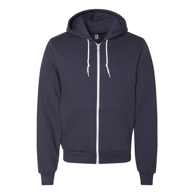 American Apparel Flex Fleece Unisex Full-Zip Hoodie, 2XL, Navy