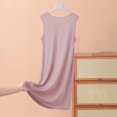 thumbnail image 4 of Diufon Robe de Pyjama pour Femme Été Mince Respirante Sans Manches Col Ras du Cou Chemises de Nuit Décontractées Amples Vêtements de Nuit pour la Maison, 4 of 4